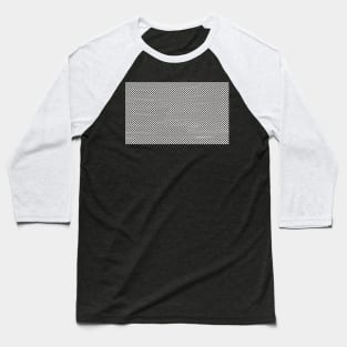 Checkboard Artwork Pattern Black White Baseball T-Shirt